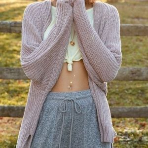 Urban Outfitters Chenille Cardigan (mauve)